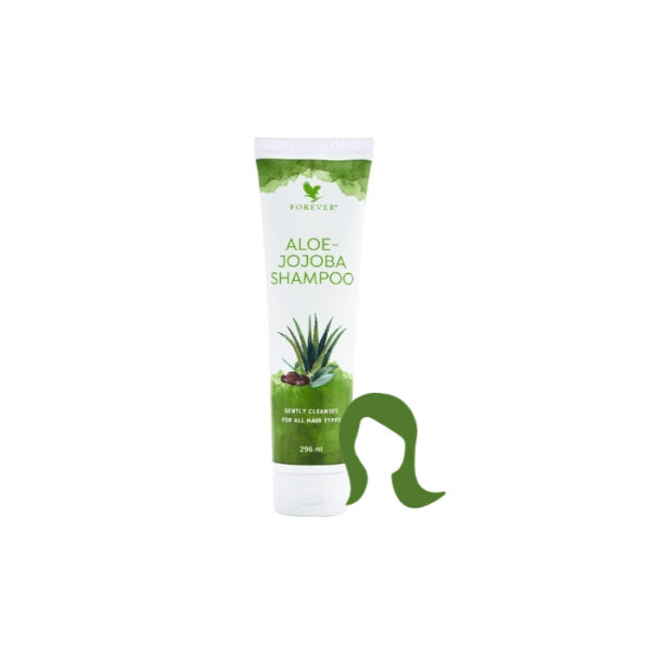 Aloe-Jojoba Shampoo ist für alle Haarzustände geeignet.