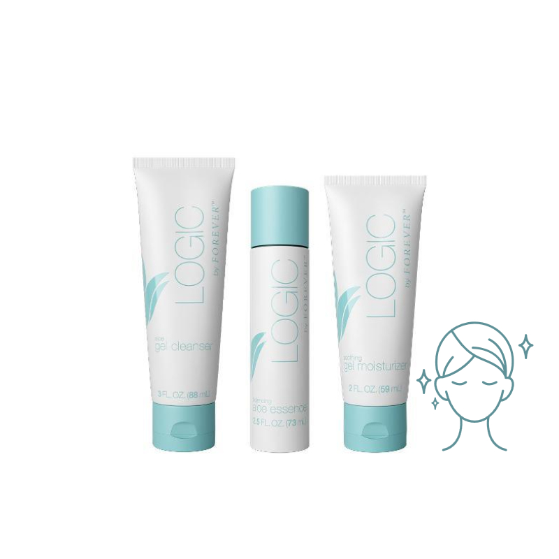 Logic by Forever Skincare Kit reinigt die Gesichtshaut aller Hauttypen optimal.