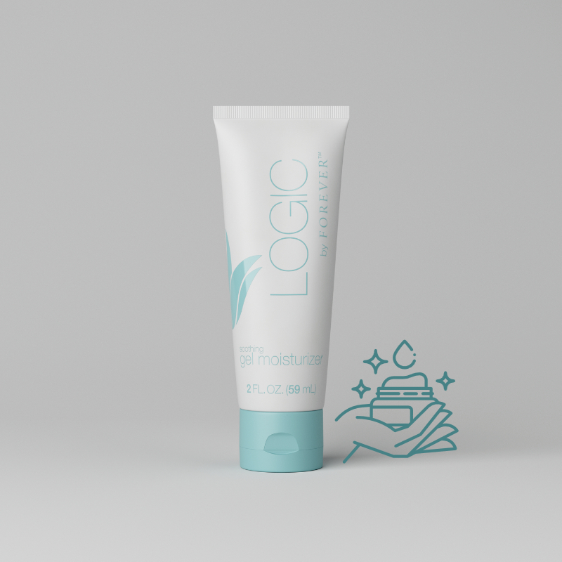 Logic by Forever- Soothing Gel Moisturizer versorgt die Haut mit Feuchtigkeit, ohne zu fetten.